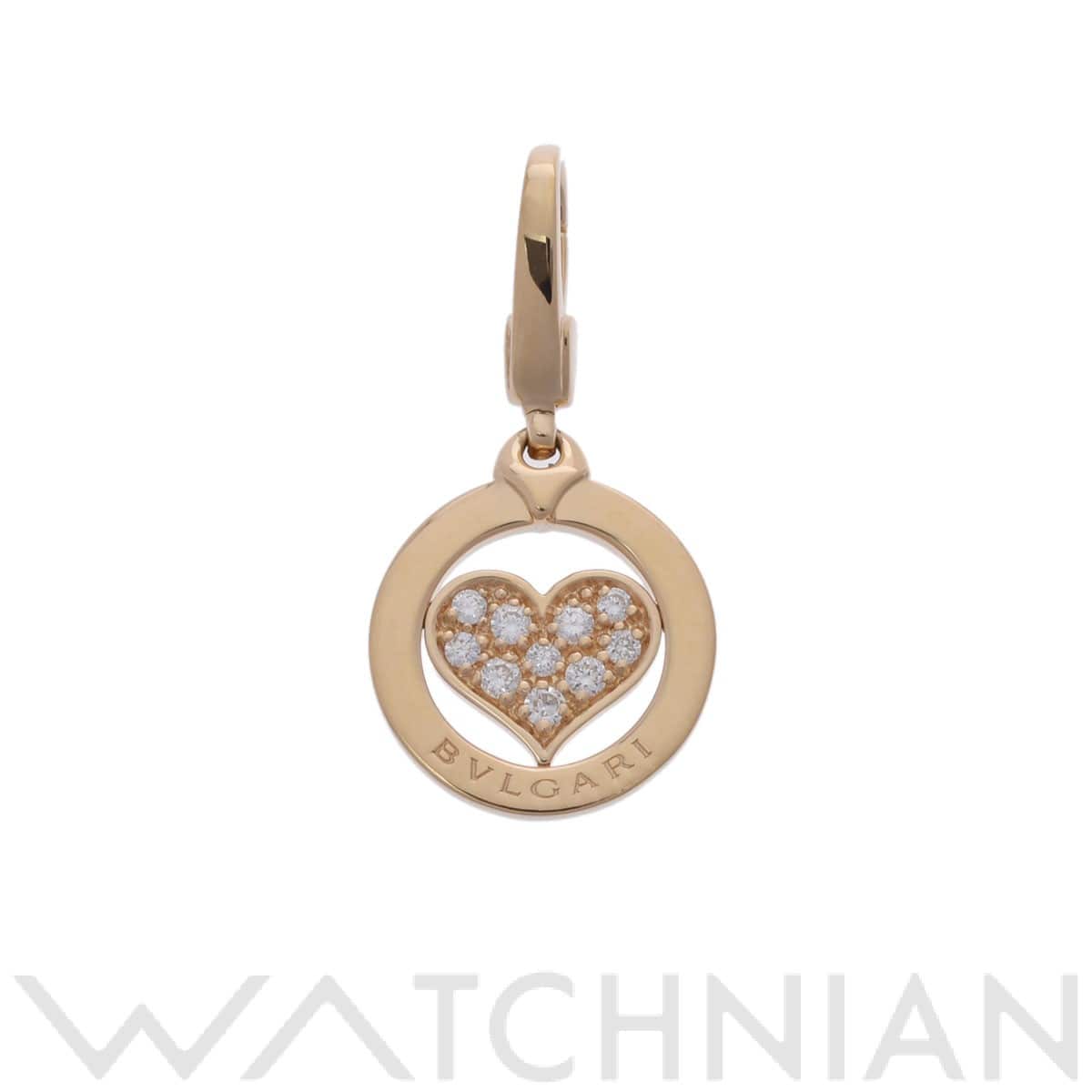 ブルガリ トンドハート チャーム パヴェダイヤ ゴールド K18イエローゴールド YG レディース ジュエリー 【中古】【jewelry】