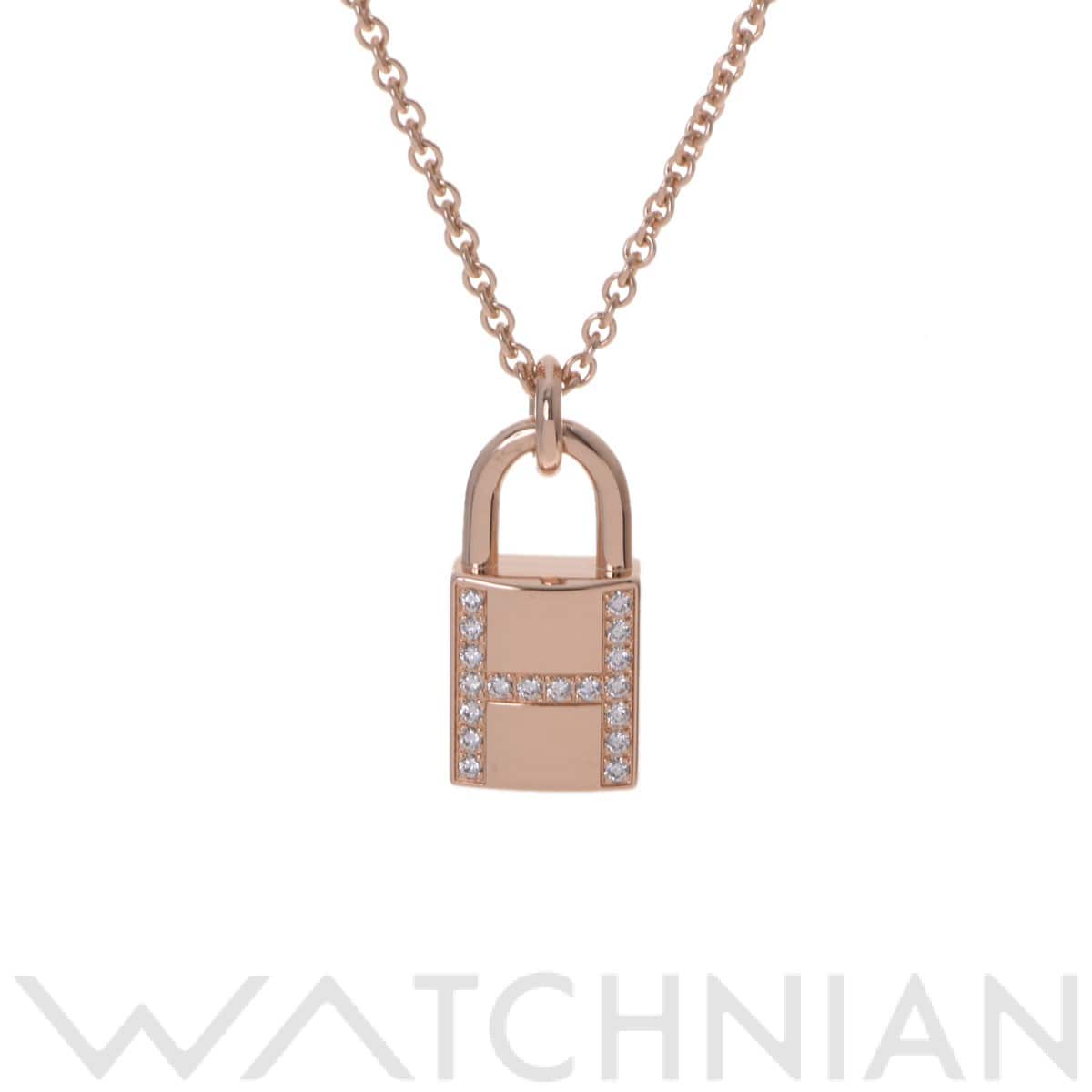 エルメス カデナネックレス ダイヤ0.09ct ゴールド K18ピンクゴールド PG レディース ジュエリー 【中古】【jewelry】