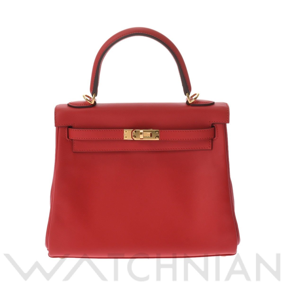 エルメス ケリー 25 内縫い ルージュクー ヴォースイフト レディース バッグ 【未使用】【bag】