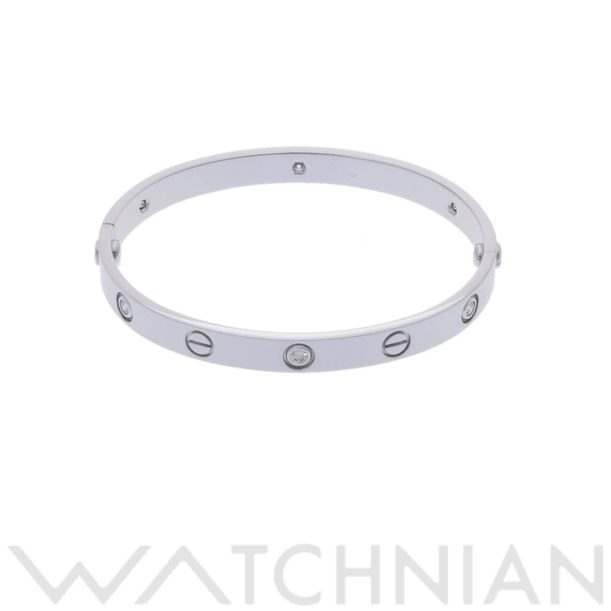 カルティエ ラブブレスレット 6PD 旧型 #17 シルバー K18ホワイトゴールド WG レディース ジュエリー 【中古】【jewelry】