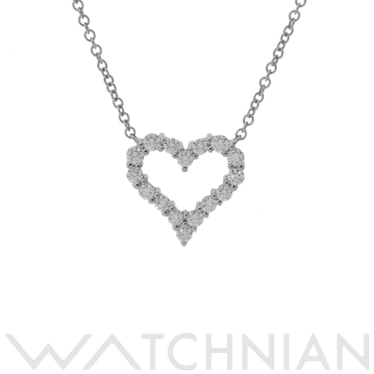 ティファニー センチメンタルハート ネックレス ダイヤ シルバー Pt950プラチナ レディース ジュエリー 【中古】【jewelry】