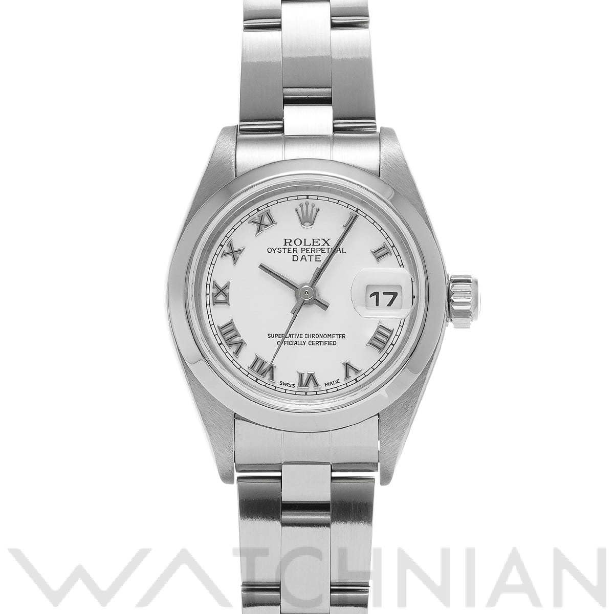 ロレックス オイスター パーペチュアル デイト 79160 ホワイト レディース 時計 【中古】【wristwatch】