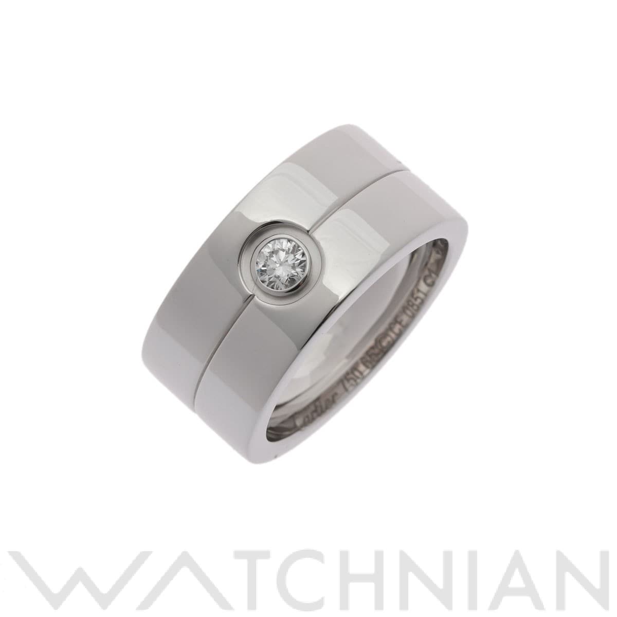 カルティエ ハイラブリング 1PD #65 シルバー K18ホワイトゴールド WG メンズ ジュエリー 【中古】【jewelry】