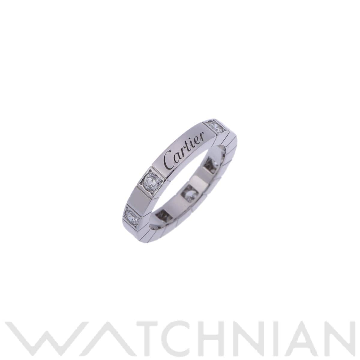 カルティエ ラニエール リング #45 8PD シルバー K18ホワイトゴールド WG レディース ジュエリー 【中古】【jewelry】