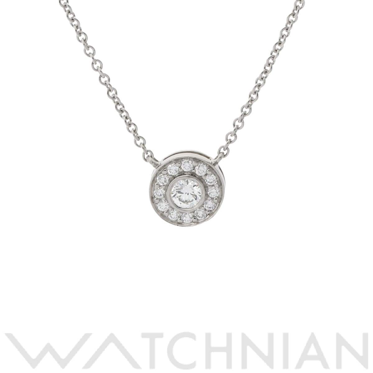 ティファニー サークレットネックレス ダイヤ シルバー Pt950プラチナ レディース ジュエリー 【中古】【jewelry】