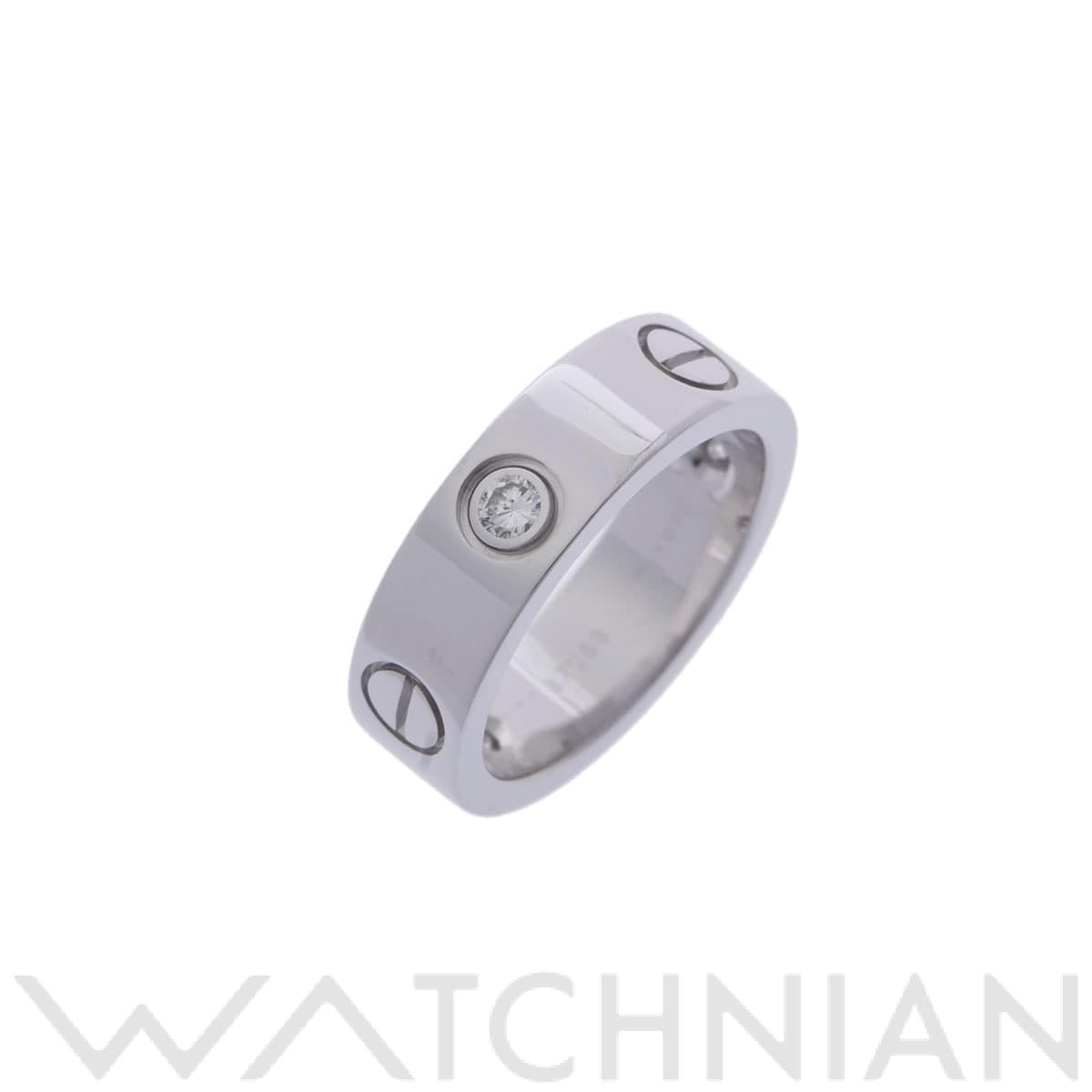 カルティエ ラブリング 3PD #50 シルバー K18ホワイトゴールド WG レディース ジュエリー 【中古】【jewelry】
