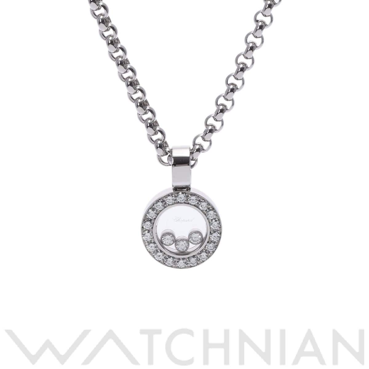 ショパール ハッピーダイヤモンド ネックレス D0.49ct 0.17ct シルバー 79/3053-20 K18ホワイトゴールド WG レディース ジュエリー 【中古】【jewelry】