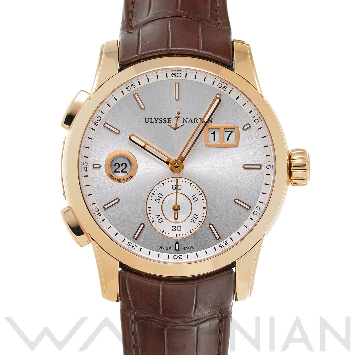 ユリス ナルダン デュアルタイム マニュファクチュール 3346-126/91 シルバー メンズ 時計 【中古】【wristwatch】