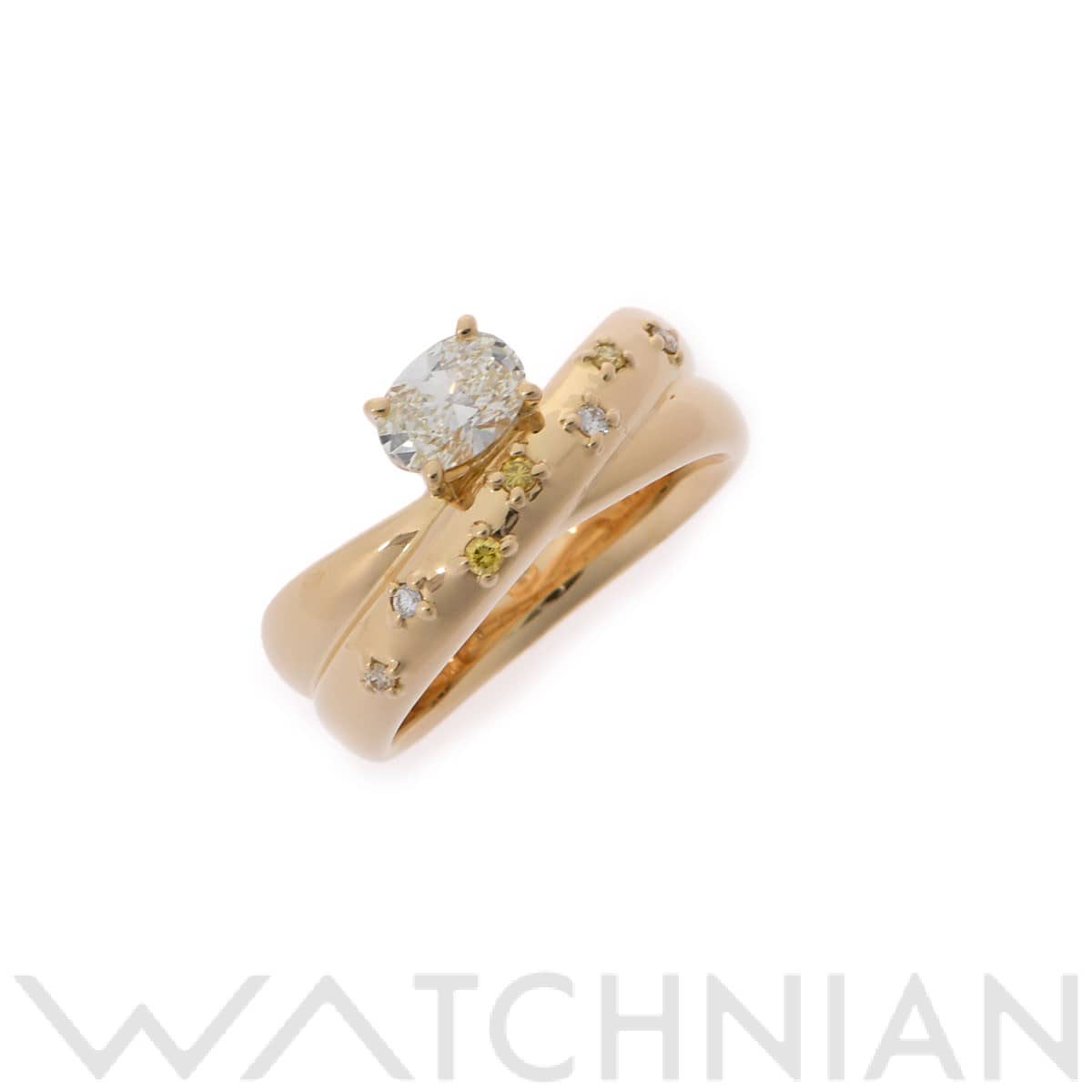タサキ オーバルダイヤリング D0.55ct/0.06ct ゴールド K18イエローゴールド YG レディース ジュエリー 【中古】【jewelry】
