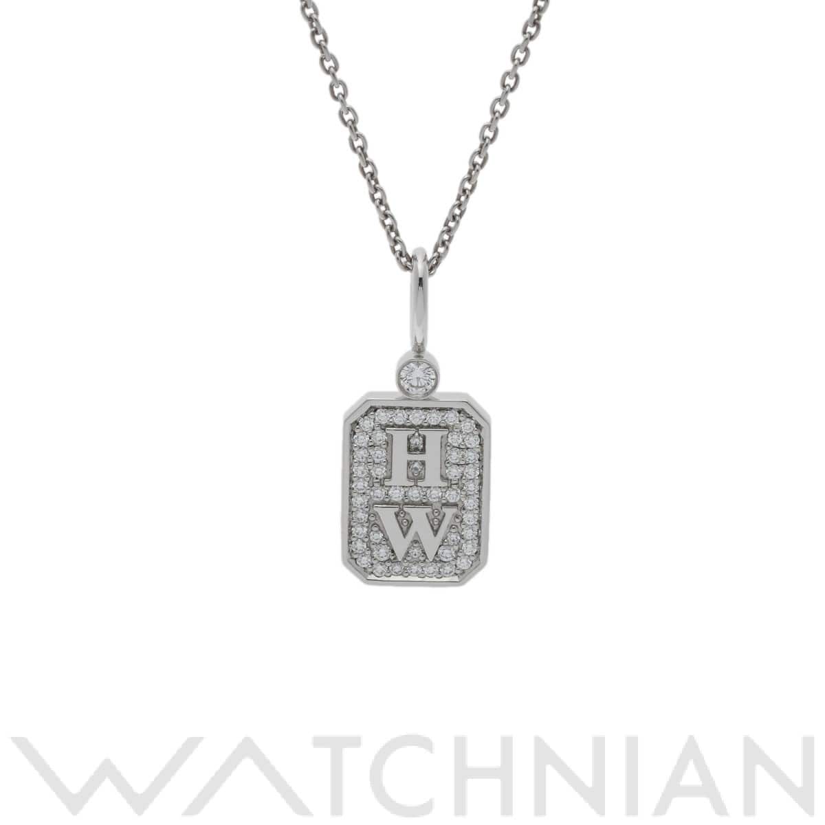 ハリー ウィンストン HWロゴネックレス シルバー CHNSPCB013PL Pt950プラチナ レディース ジュエリー 【中古】【jewelry】