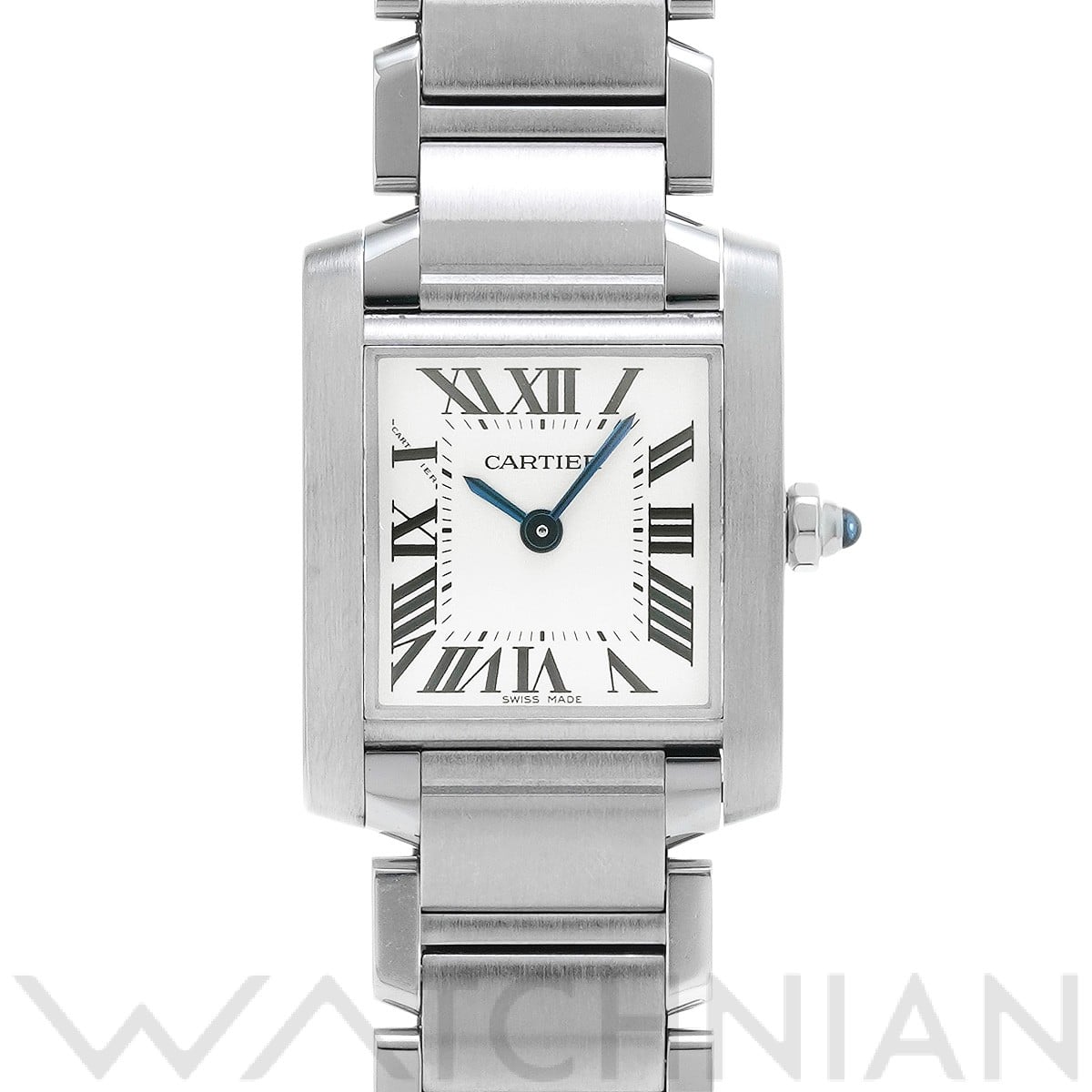 カルティエ タンク フランセーズ SM W51008Q3 シルバー レディース 時計 【中古】【wristwatch】