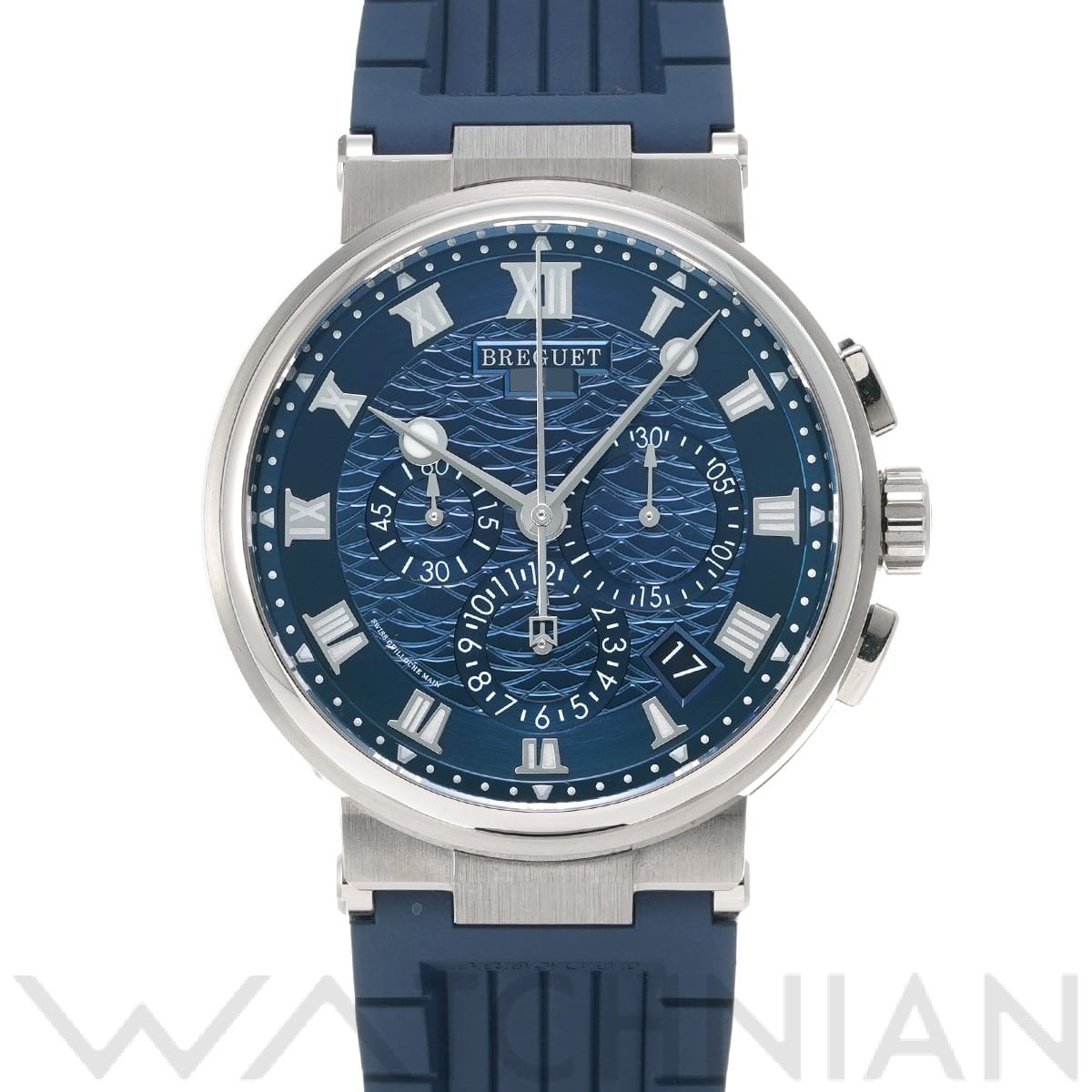 ブレゲ マリーン クロノグラフ 5527BB/Y2/5WV ブルー メンズ 時計 【中古】【wristwatch】