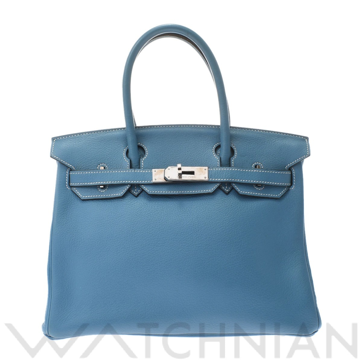 エルメス バーキン 30 ブルージーン/パラジウム金具 トリヨンクレマンス レディース バッグ 【中古】【bag】