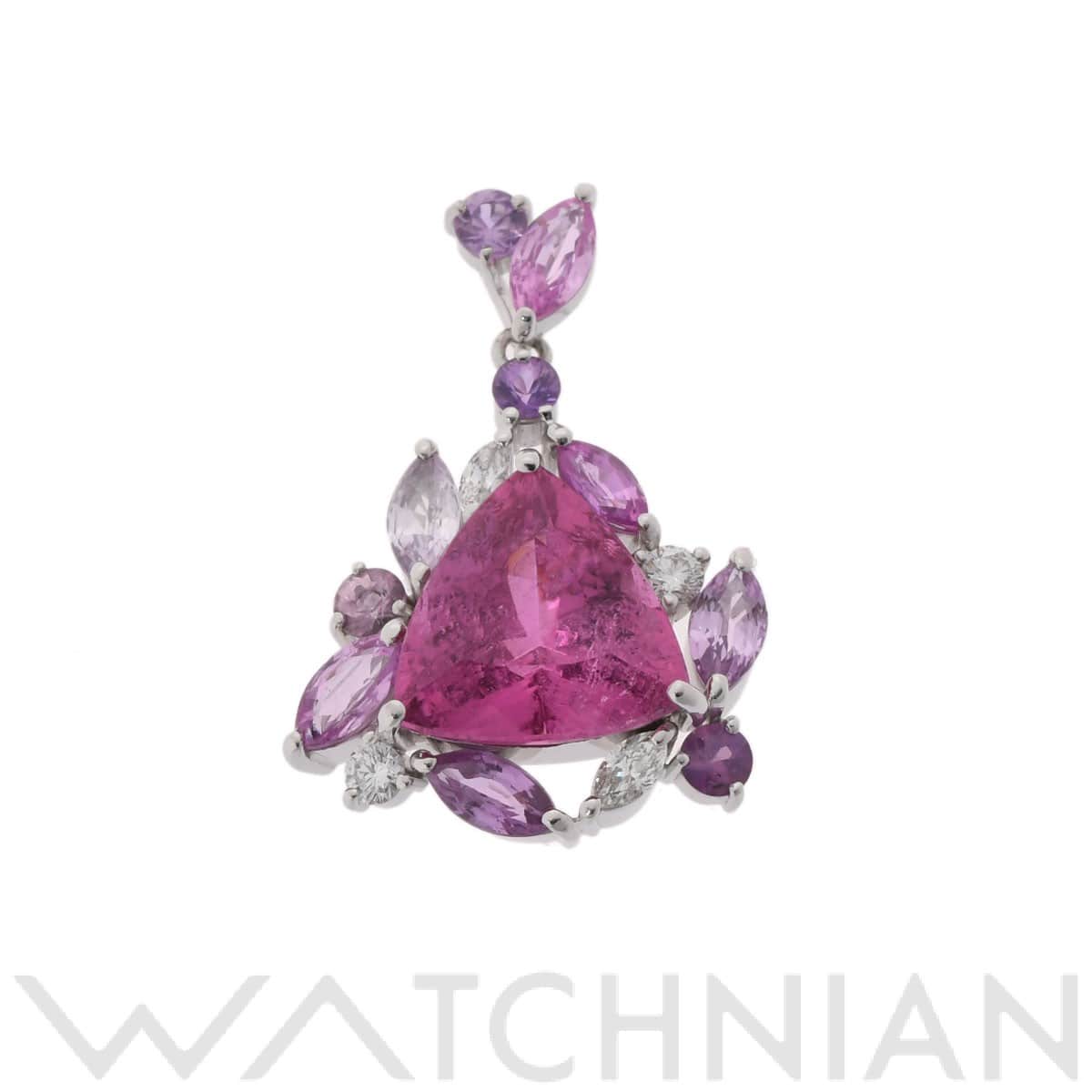 作家ジュエリー 翁淳 トルマリン ペンダントトップ シルバー Pt900プラチナ レディース ジュエリー 【中古】【jewelry】