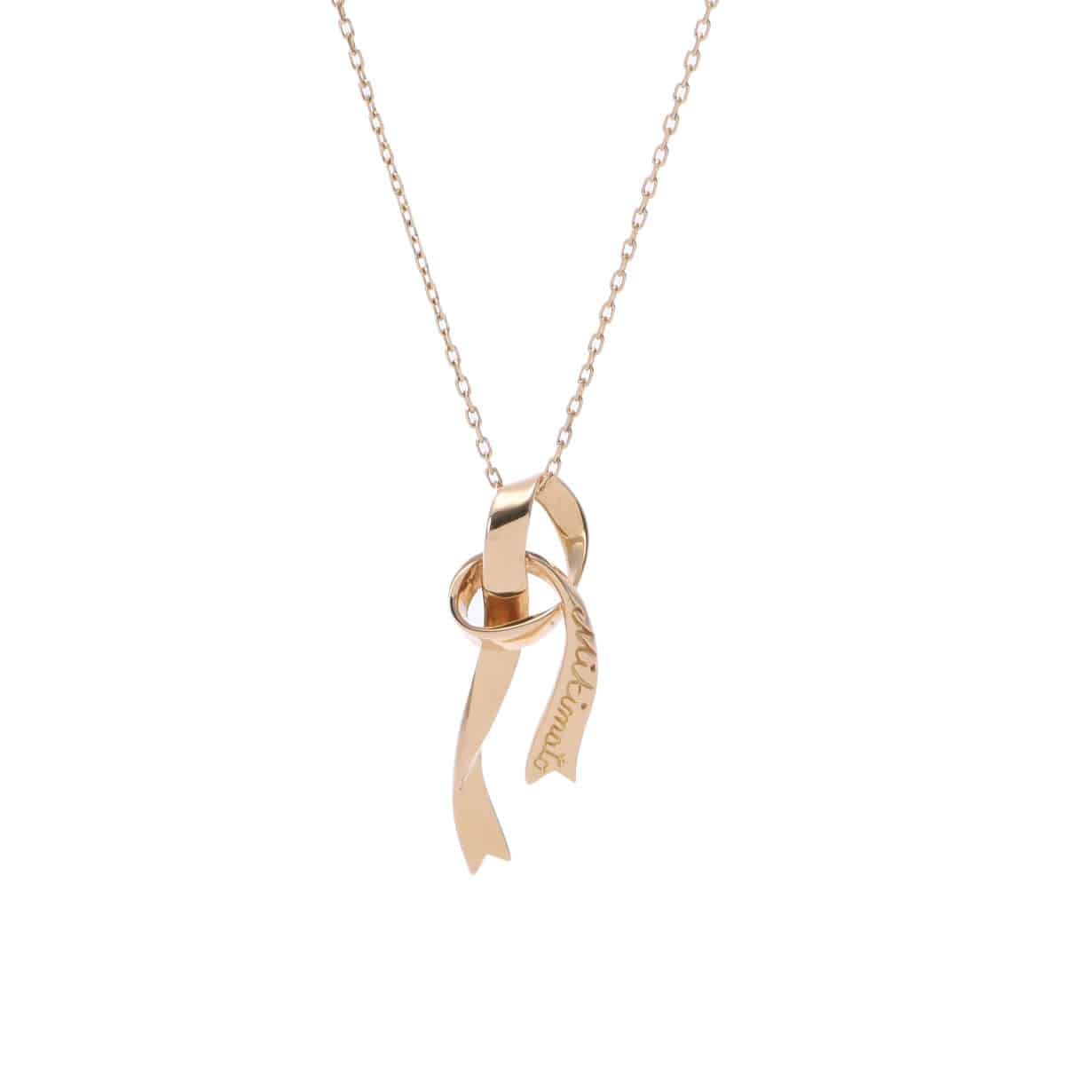 ミキモト リボンモチーフ ネックレス ゴールド K18イエローゴールド YG レディース ジュエリー 【中古】【jewelry】