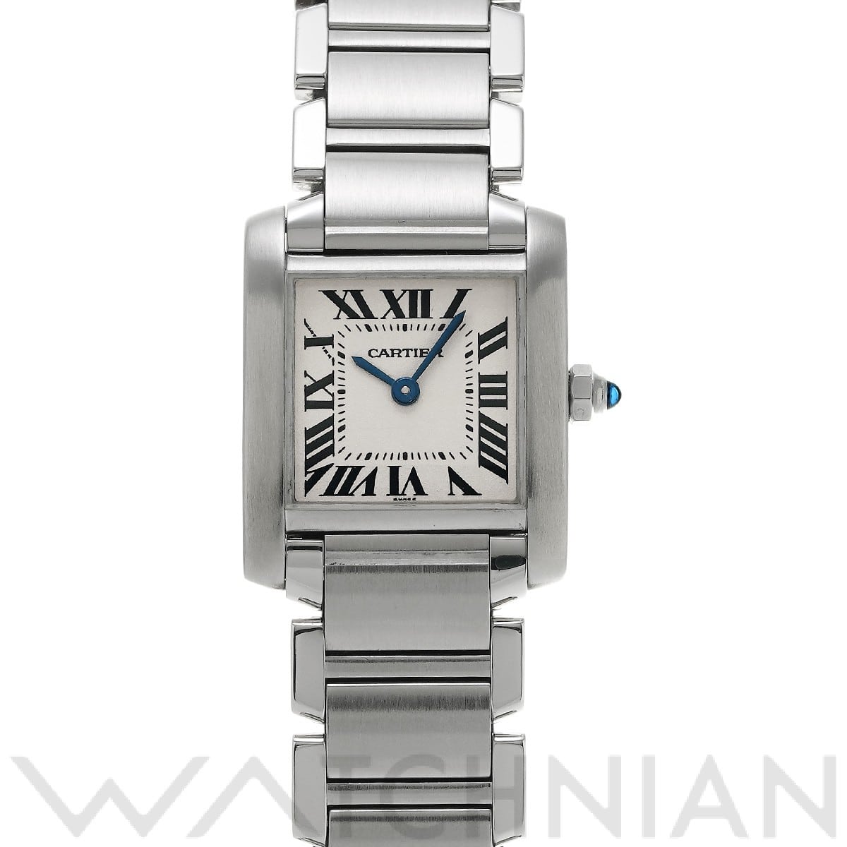 カルティエ タンク フランセーズ SM W51008Q3 シルバー レディース 時計 【中古】【wristwatch】