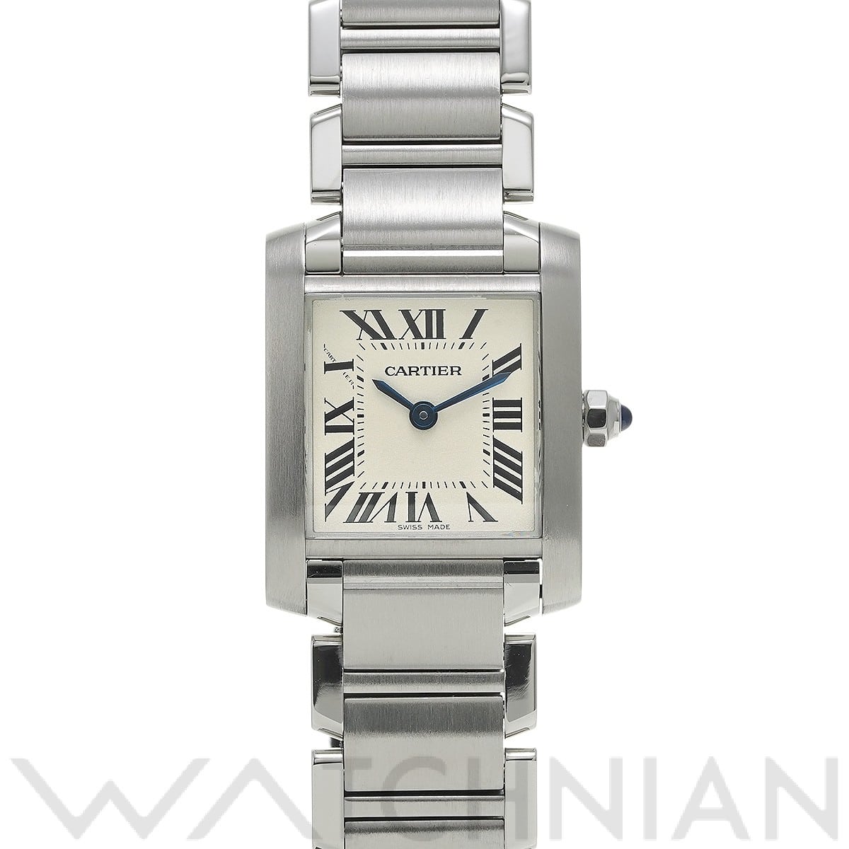 カルティエ タンク フランセーズ SM W51008Q3 シルバー レディース 時計 【中古】【wristwatch】