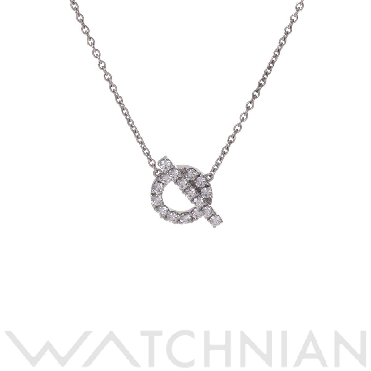 エルメス フィネスネックレス 17PD シルバー K18ホワイトゴールド WG レディース ジュエリー 【中古】【jewelry】