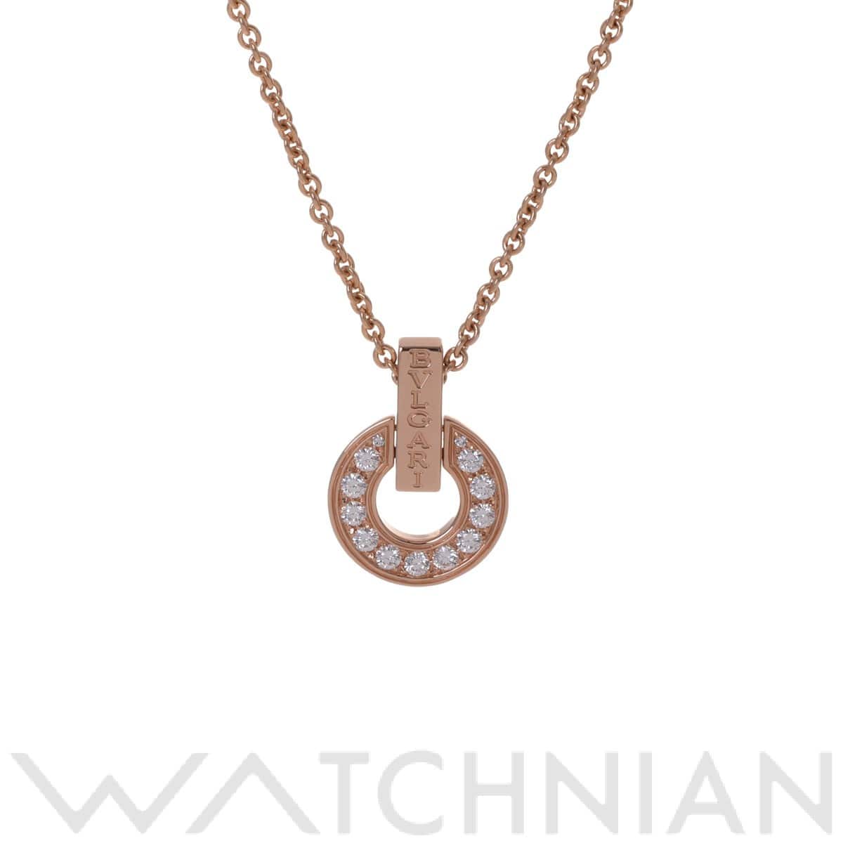 ブルガリ BBオープンワークネックレス ダイヤ ゴールド K18ピンクゴールド PG レディース ジュエリー 【中古】【jewelry】