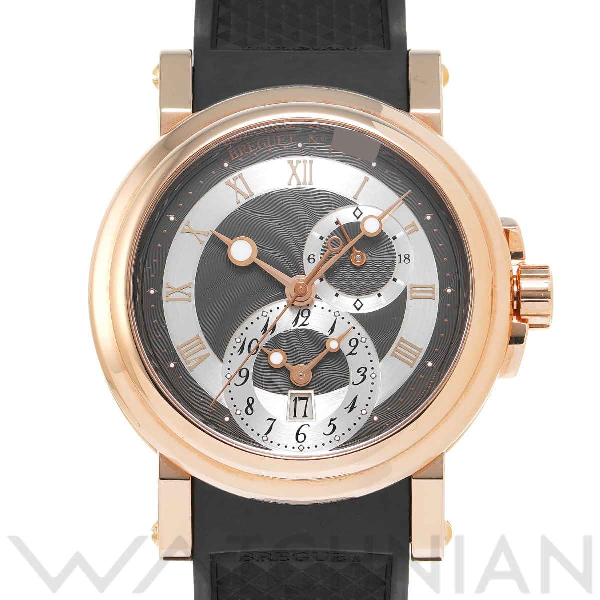 ブレゲ マリーン GMT 5857BR/Z2/5ZU グレー/シルバー メンズ 時計 【中古】【wristwatch】