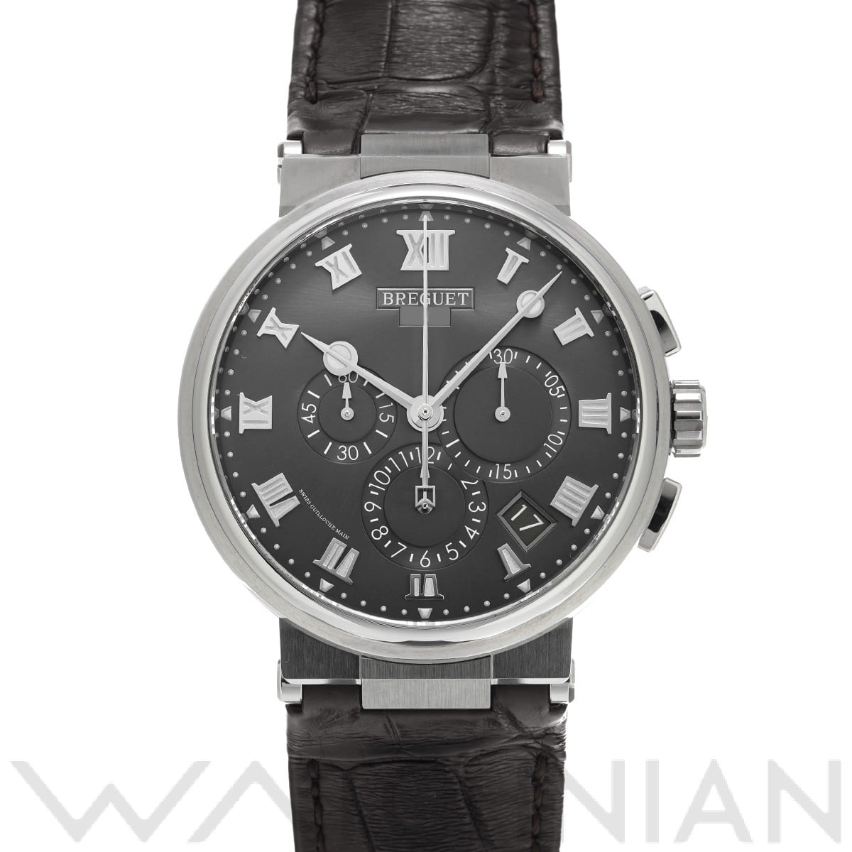 ブレゲ マリーン クロノグラフ 5527TI/G2/9WV  スレートグレー メンズ 時計 【中古】【wristwatch】