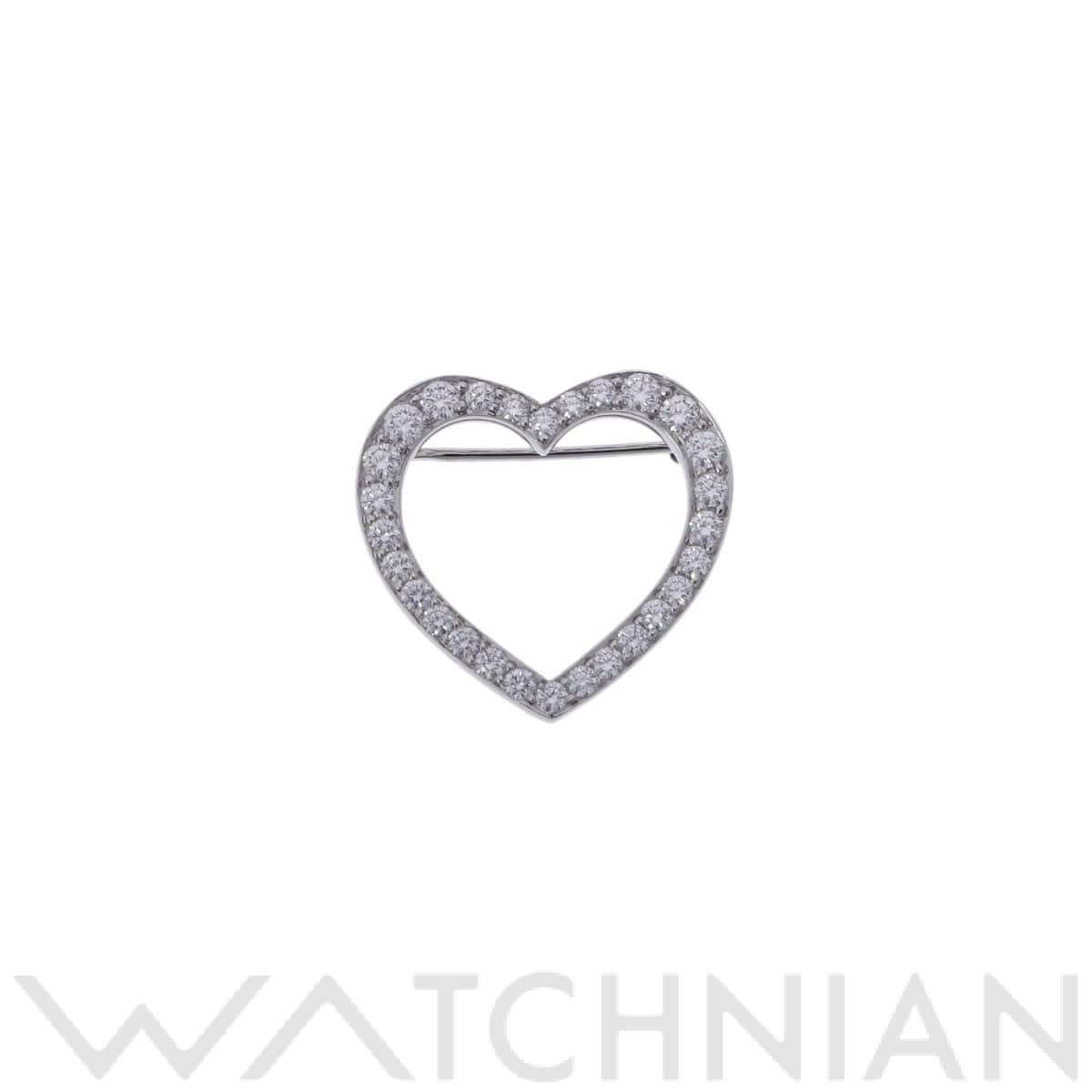 ティファニー オープンハート ブローチ シルバー Pt950プラチナ レディース ジュエリー 【中古】【jewelry】