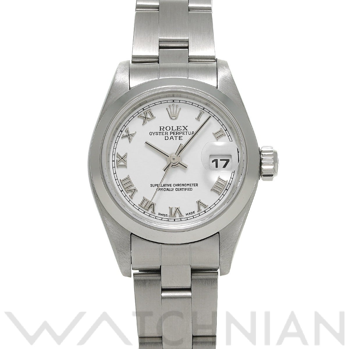 ロレックス オイスター パーペチュアル デイト 79160 ホワイト レディース 時計 【中古】【wristwatch】