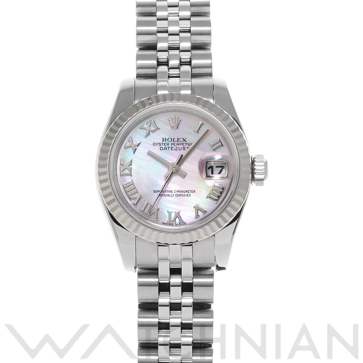 ロレックス デイトジャスト 179174NR ホワイトシェル レディース 時計 【中古】【wristwatch】