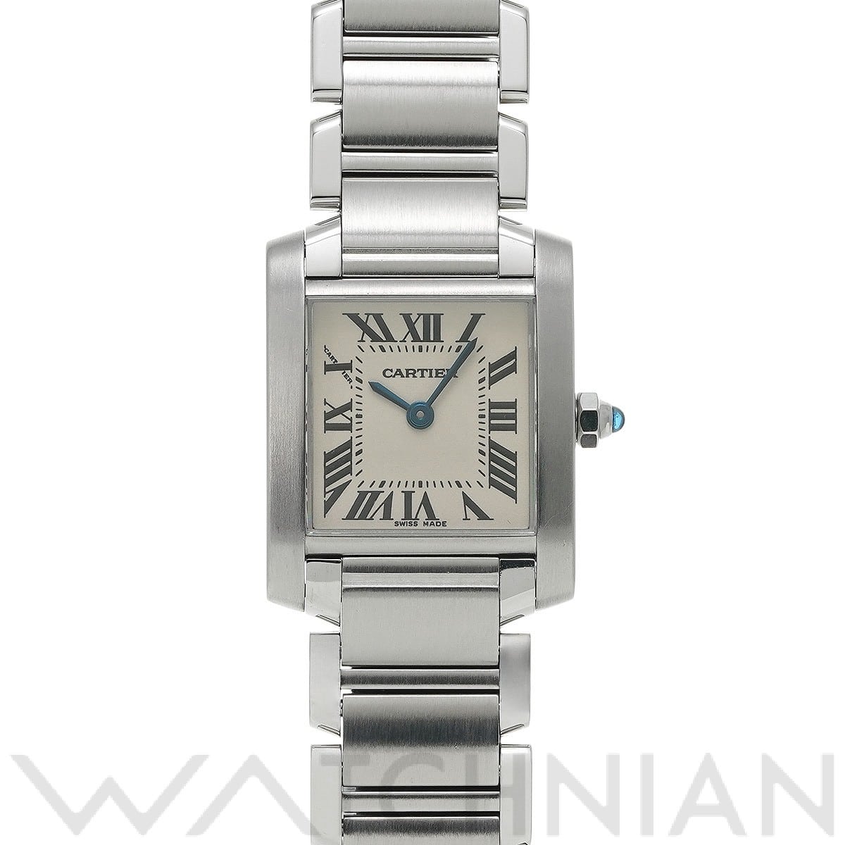 カルティエ タンク フランセーズ SM W51008Q3 シルバー レディース 時計 【中古】【wristwatch】