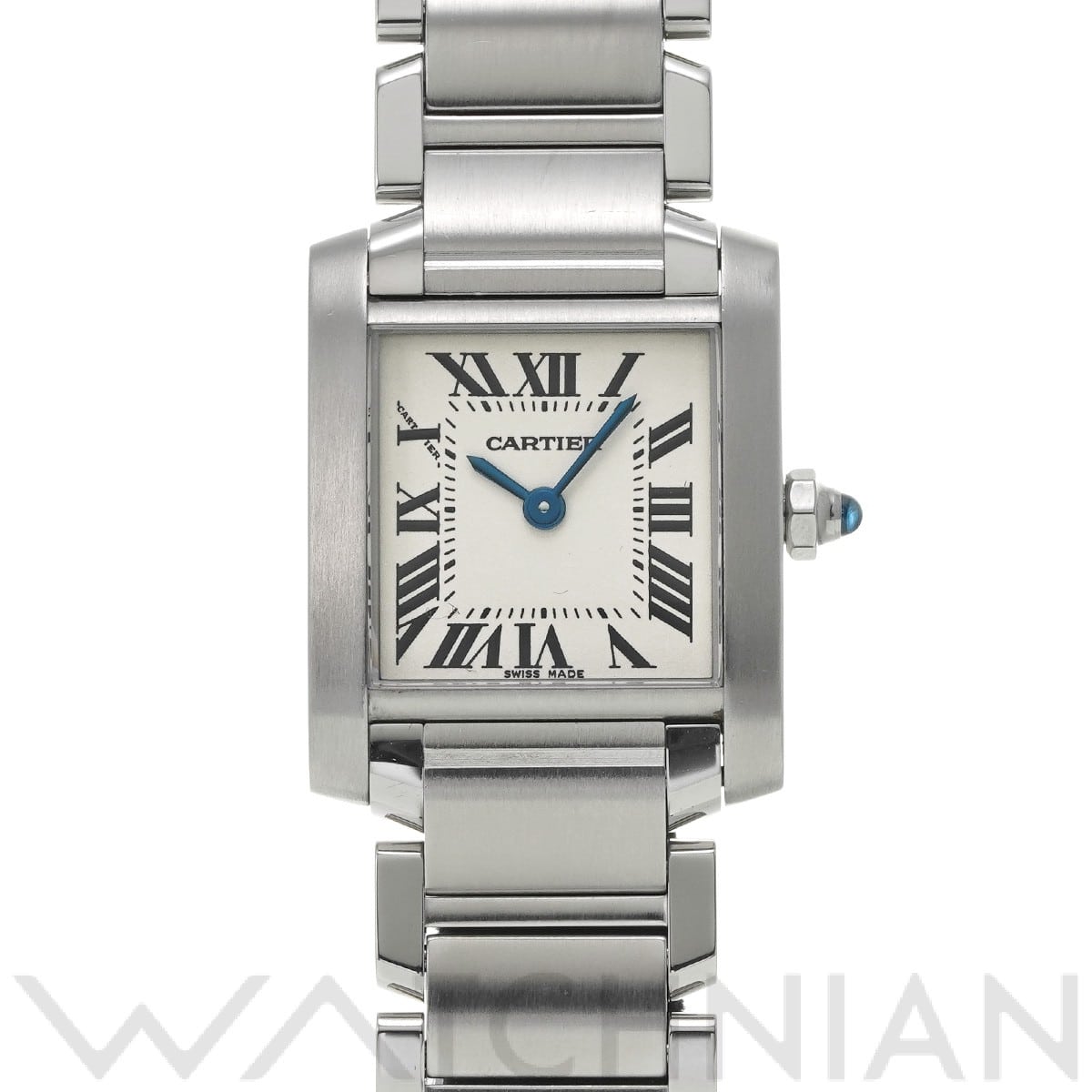 カルティエ タンク フランセーズ SM W51008Q3 シルバー レディース 時計 【中古】【wristwatch】