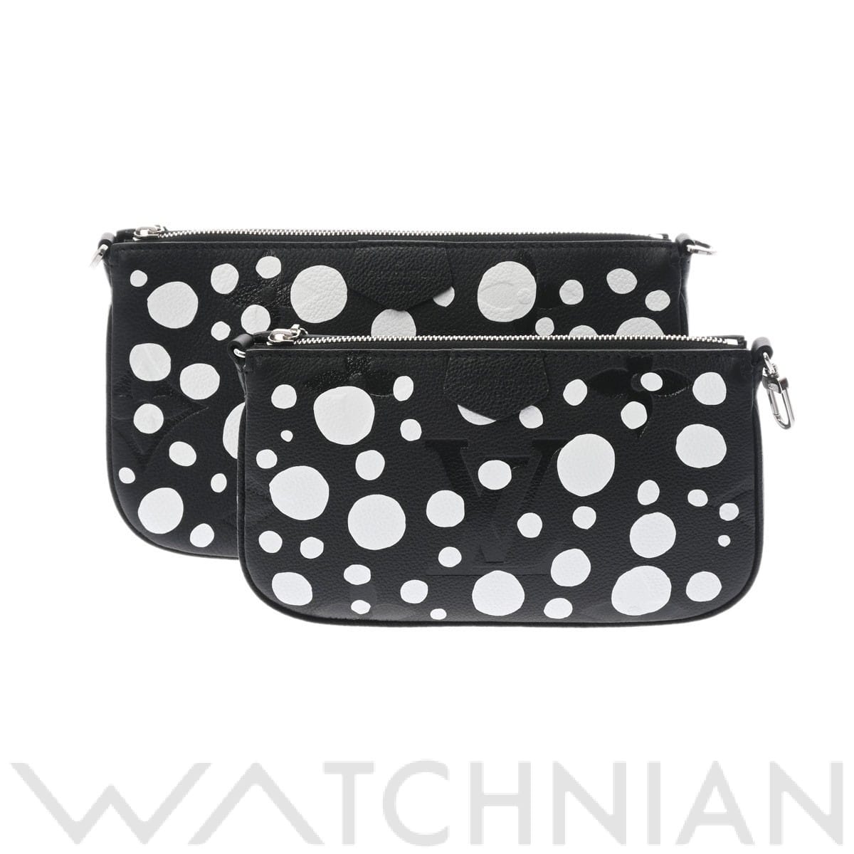 ルイ ヴィトン モノグラムアンプラント ミュルティ ポシェット アクセソワール LV×YK ノワール/ブロン M46410 レザー レディース バッグ 【中古】【bag】