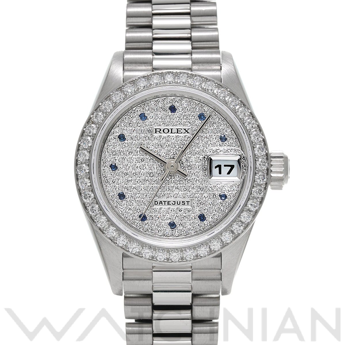 ロレックス デイトジャスト 79136 パヴェダイヤモンド/サファイア レディース 時計 【中古】【wristwatch】