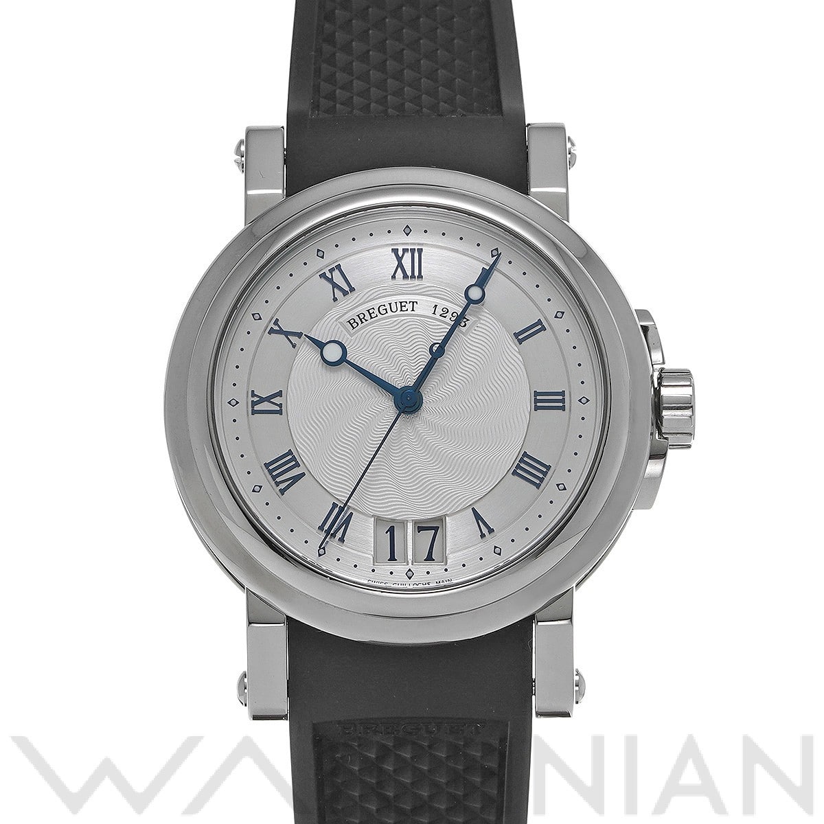 ブレゲ マリーンII ラージデイト 5817ST/12/5V8 シルバー メンズ 時計 【中古】【wristwatch】
