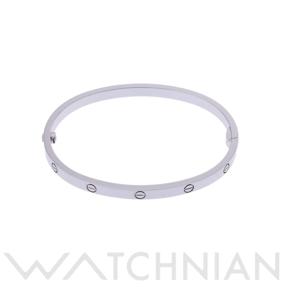 カルティエ ラブブレスレット SM #15 シルバー B6047415 K18ホワイトゴールド WG レディース ジュエリー 【中古】【jewelry】