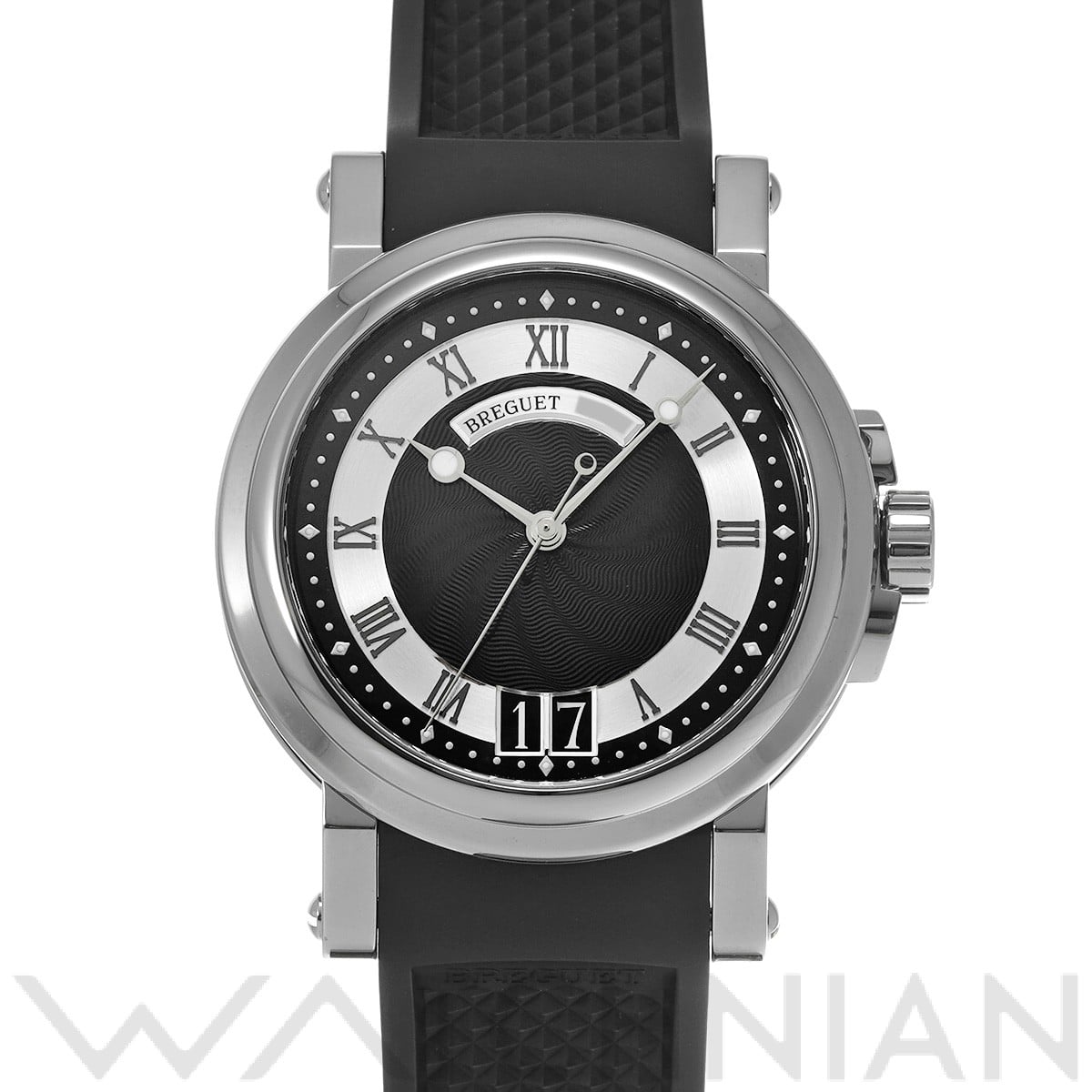 ブレゲ マリーン II ラージデイト 5817ST/92/5V8 ブラック/シルバー メンズ 時計 【中古】【wristwatch】