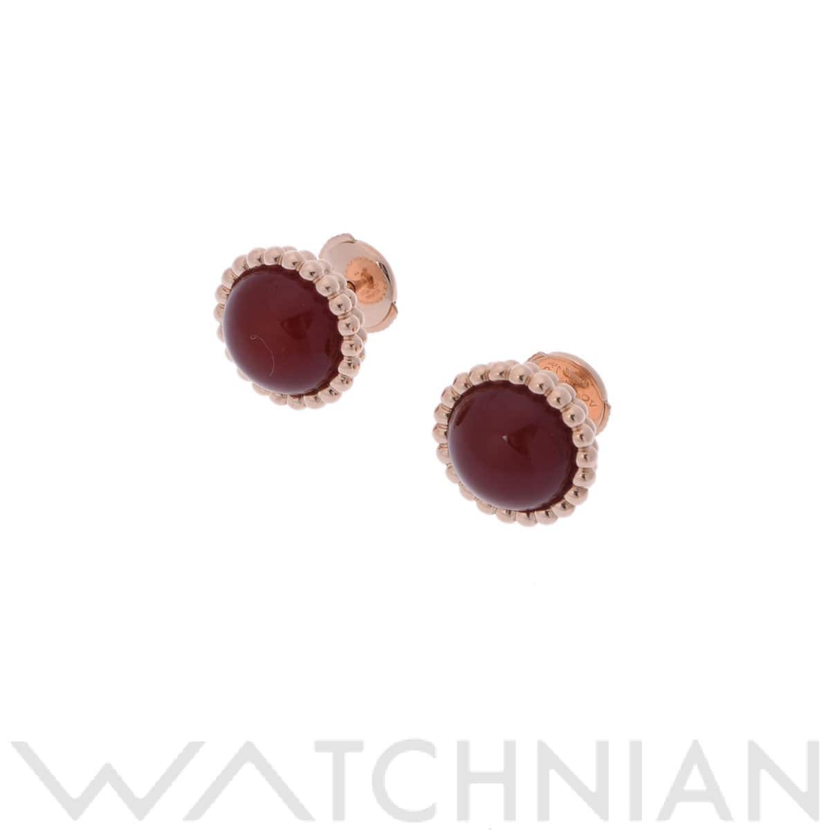 ヴァン クリーフ&アーペル ペルレクルール ピアス カーネリアン レッド K18ピンクゴールド PG レディース ジュエリー 【中古】【jewelry】
