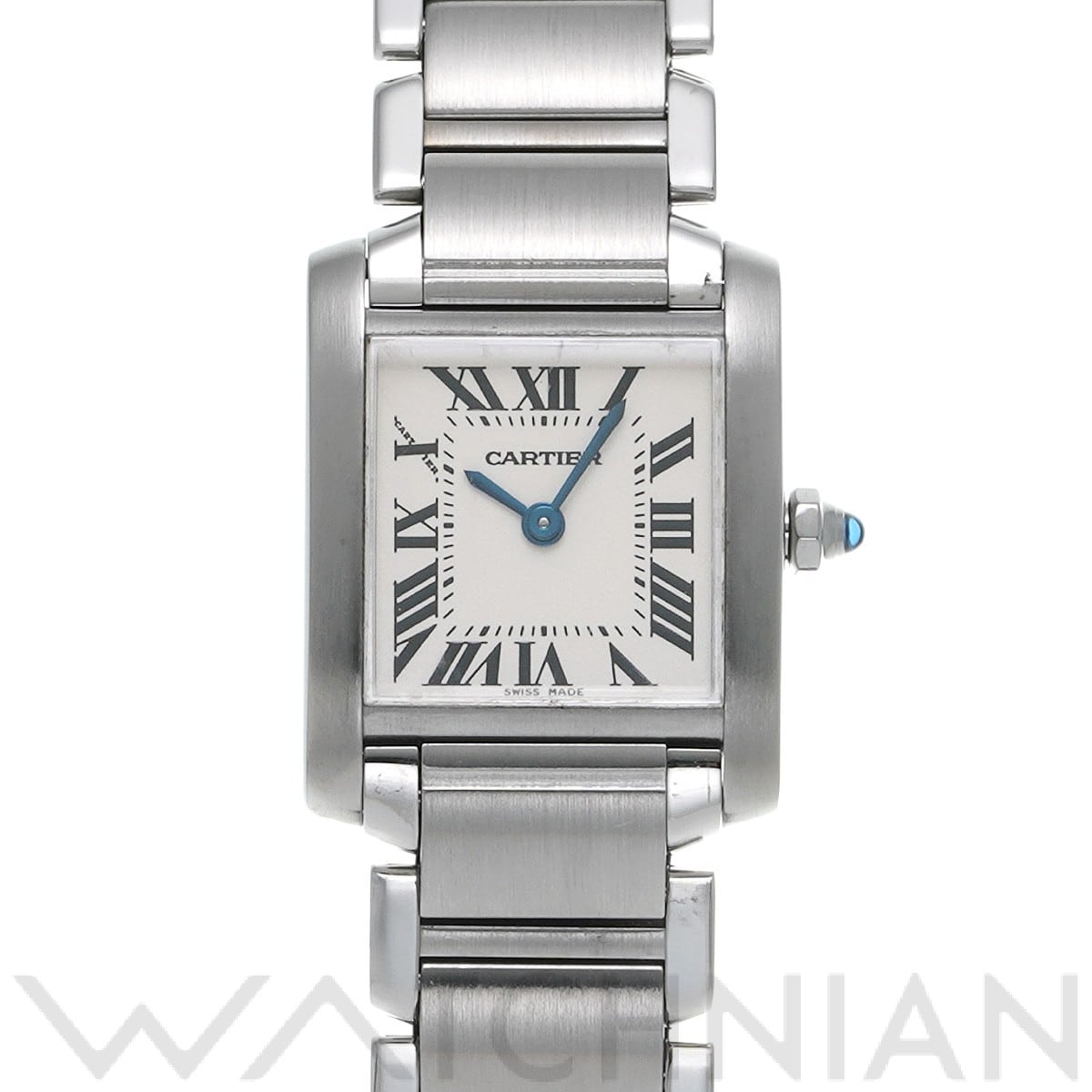 カルティエ タンク フランセーズ SM W51008Q3 シルバー レディース 時計 【中古】【wristwatch】
