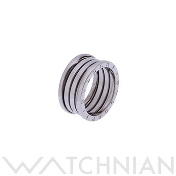ブルガリ B-ZERO1 リング #60 シルバー K18ホワイトゴールド WG メンズ ジュエリー 【中古】【jewelry】