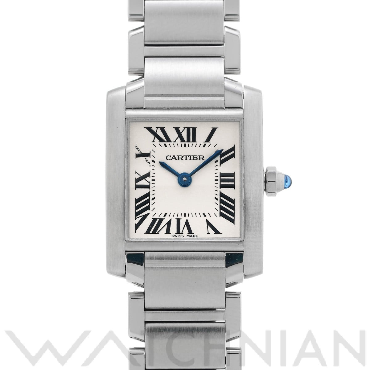 カルティエ タンク フランセーズ SM W51008Q3 シルバー レディース 時計 【中古】【wristwatch】