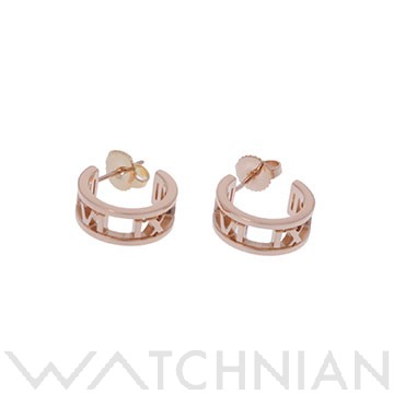 ティファニー アトラス オープン ピアス ゴールド K18ピンクゴールド PG レディース ジュエリー 【中古】【jewelry】