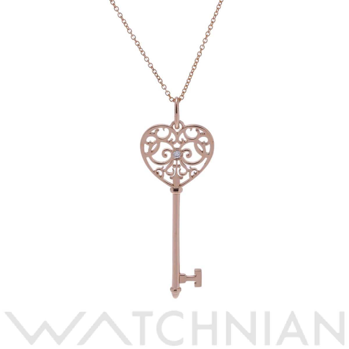 ティファニー ハートキーネックレス 1PDダイヤ ゴールド K18イエローゴールド YG レディース ジュエリー 【中古】【jewelry】