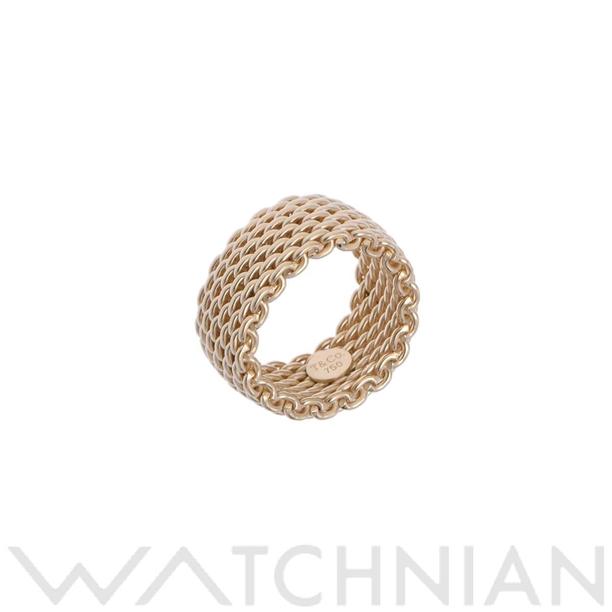 ティファニー サマセットメッシュ リング ゴールド K18イエローゴールド YG レディース ジュエリー 【中古】【jewelry】