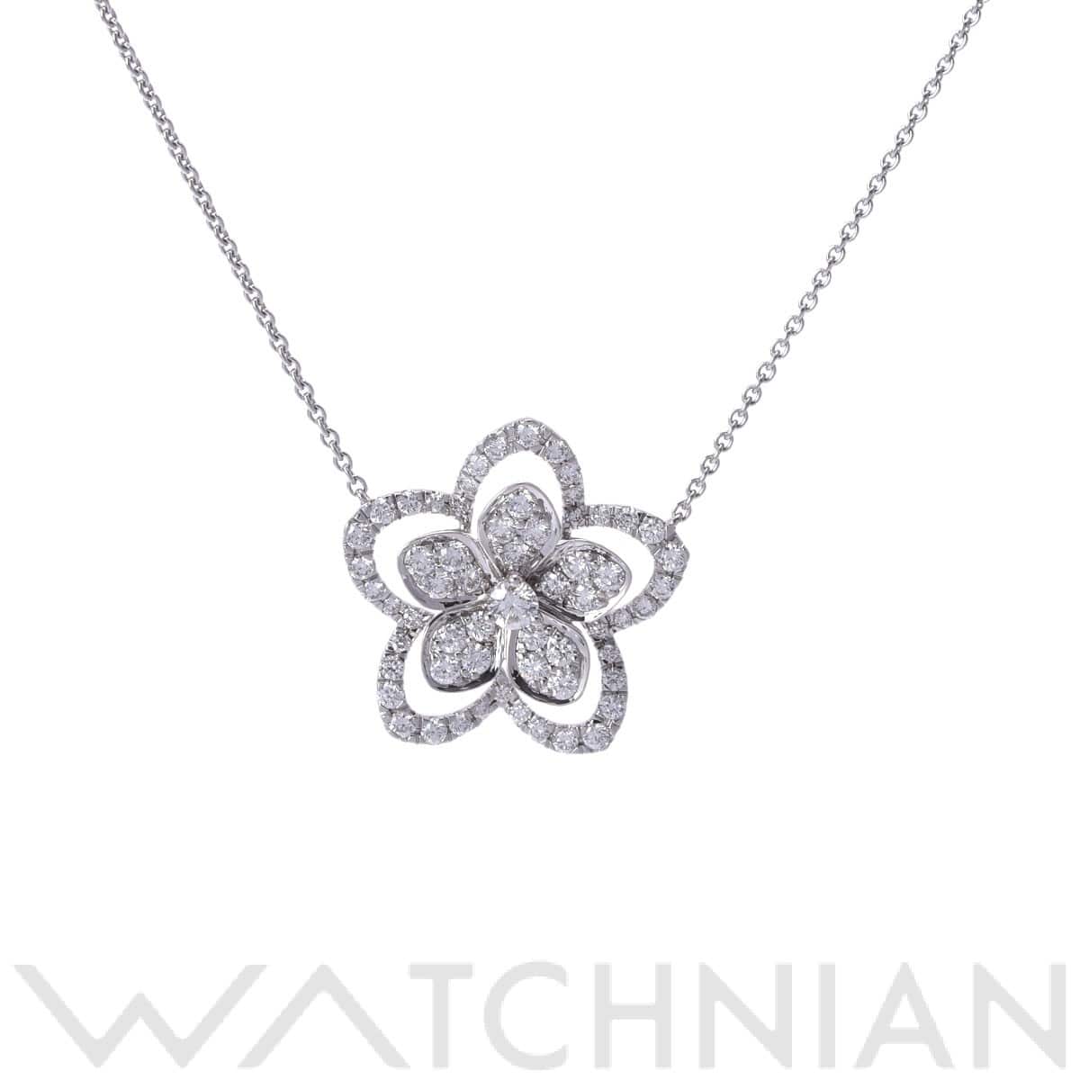 グラフ ワイルドフラワーネックレス ダイヤ  シルバー K18ホワイトゴールド WG レディース ジュエリー 【中古】【jewelry】