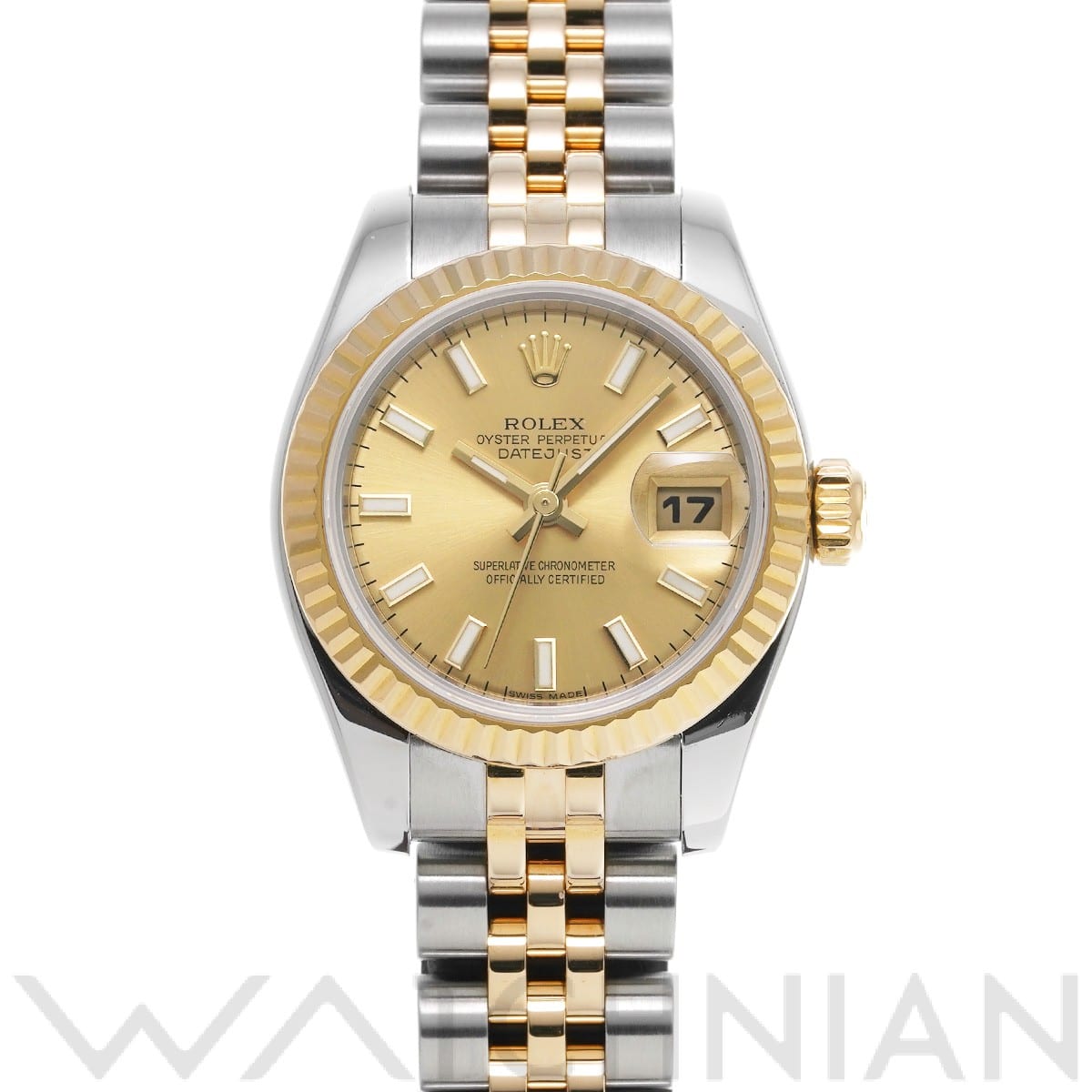 ロレックス デイトジャスト 179173 シャンパン レディース 時計 【中古】【wristwatch】