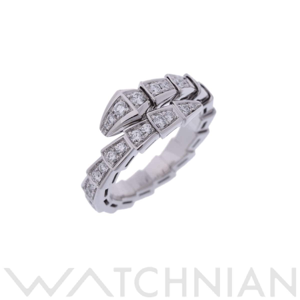 ブルガリ セルペンティ ヴァイパー リング #M ダイヤ シルバー K18ホワイトゴールド WG レディース ジュエリー 【中古】【jewelry】