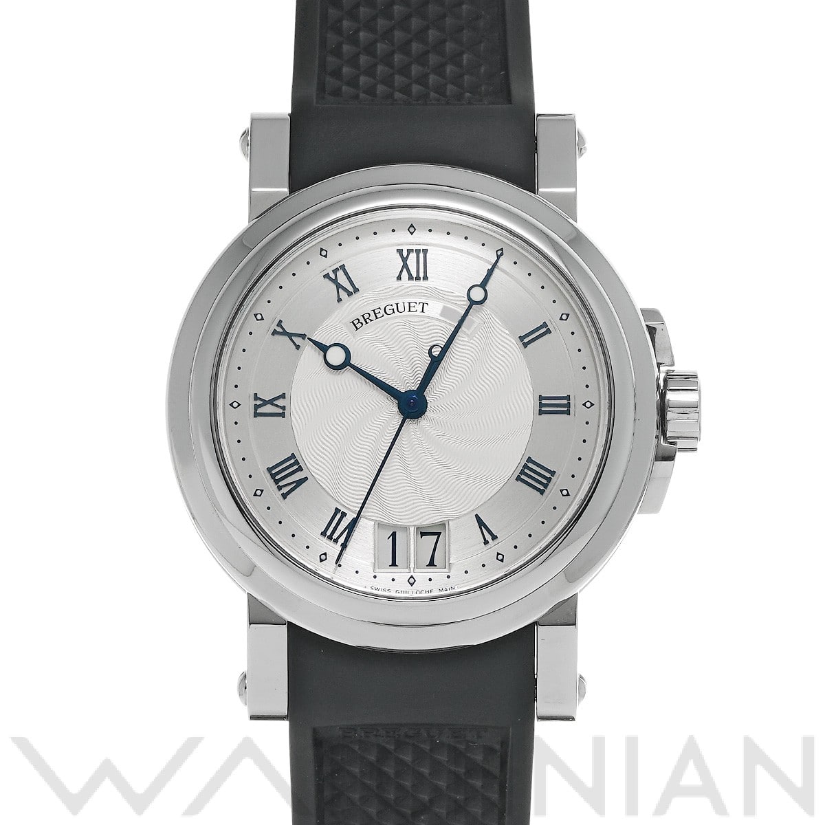 ブレゲ マリーン II ラージデイト 5817ST/12/5V8 シルバー メンズ 時計 【中古】【wristwatch】