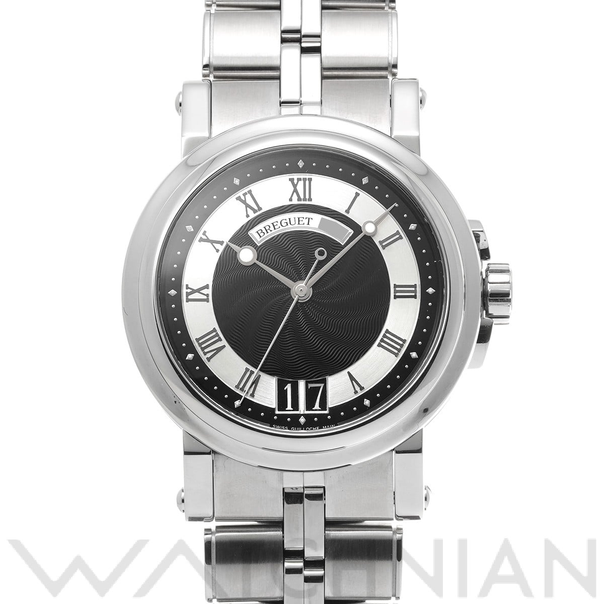 ブレゲ マリーンII ラージデイト 5817ST/92/SV0 ブラック/シルバー メンズ 時計 【中古】【wristwatch】
