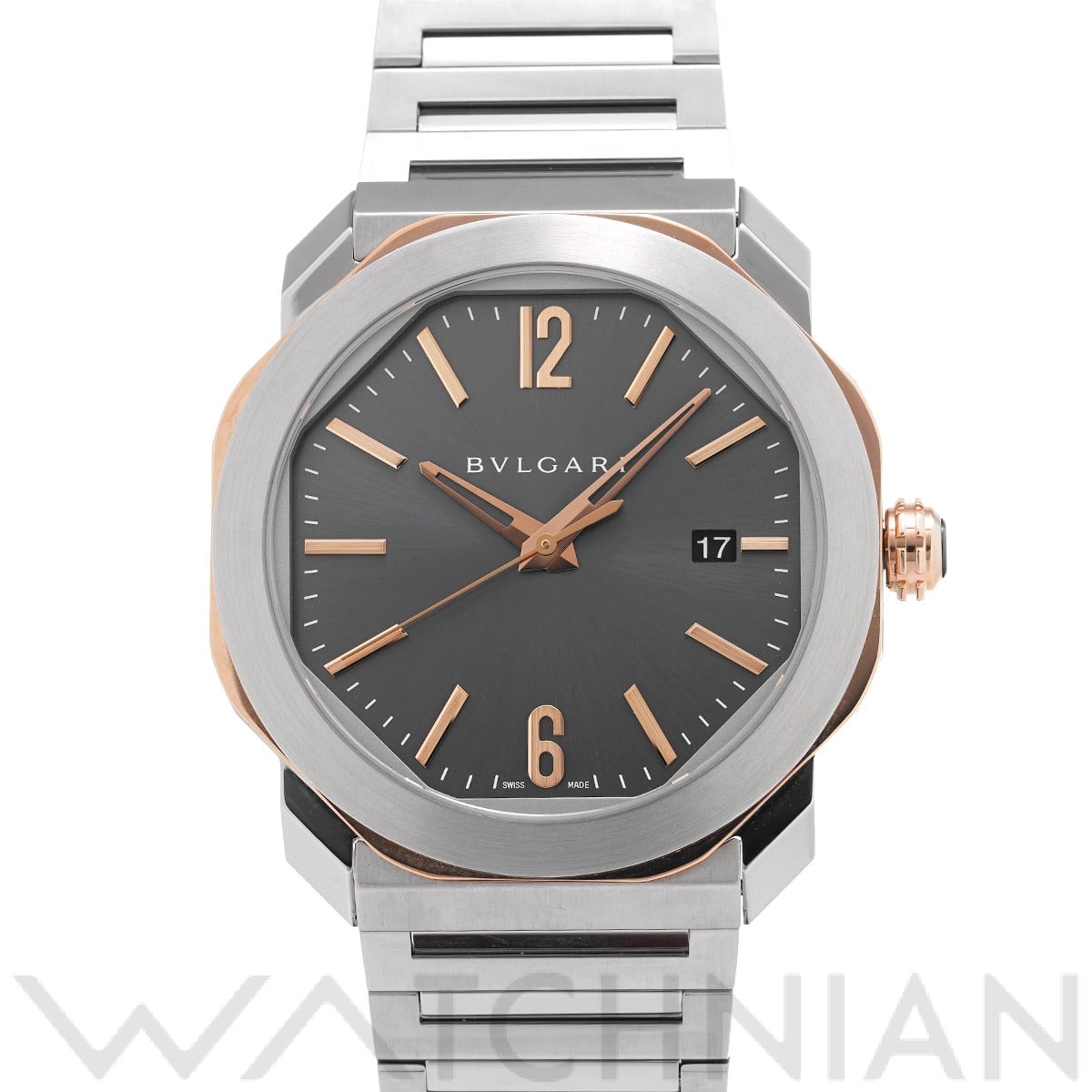 ブルガリ オクト ローマ OCP41SG グレー メンズ 時計 【中古】【wristwatch】