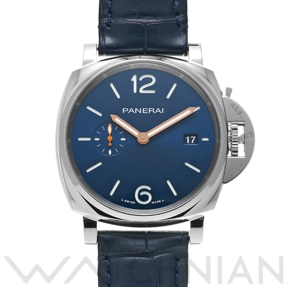 パネライ ルミノール ドゥエ 3デイズ アッチャイオ PAM01274 ブルー メンズ 時計 【中古】【wristwatch】