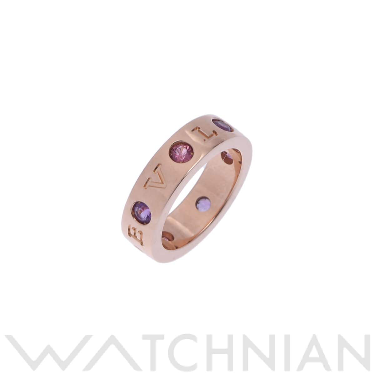 ブルガリ ローマンソルベ リング #47 マルチストーン ゴールド K18ピンクゴールド PG レディース ジュエリー 【中古】【jewelry】